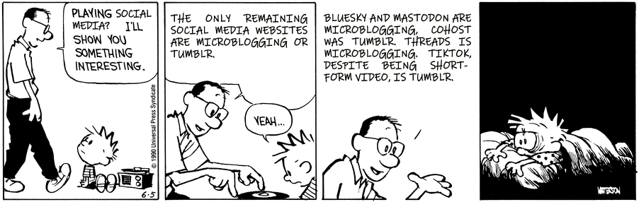 The only remaining social media websites are microblogging or tumblr.